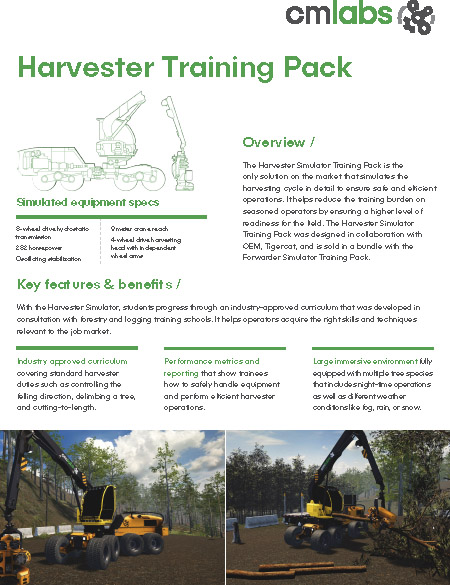 CM Labs Vortex Forestry Equipment Training Simulators