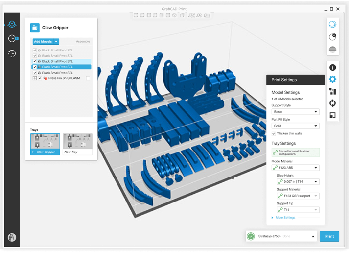 Smooth 3D printing workflow GrabCAD Print Smooth Workflow