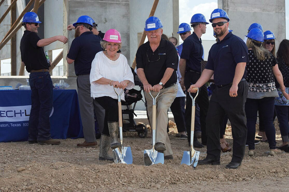 Tech-Labs Ground Breaking Dede, Tim & Warner