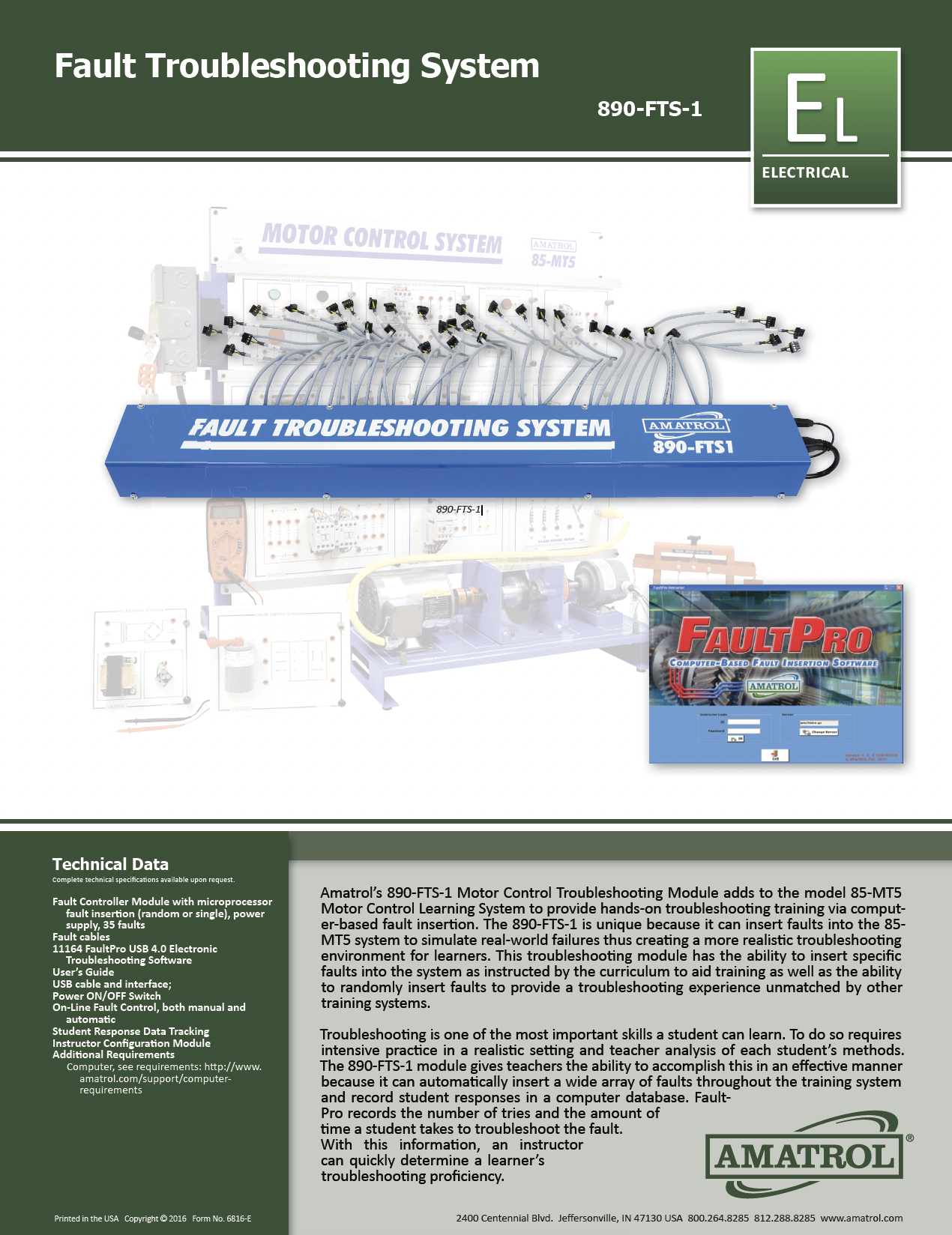 Amatrol Fault Troubleshooting Training 890-FTS1