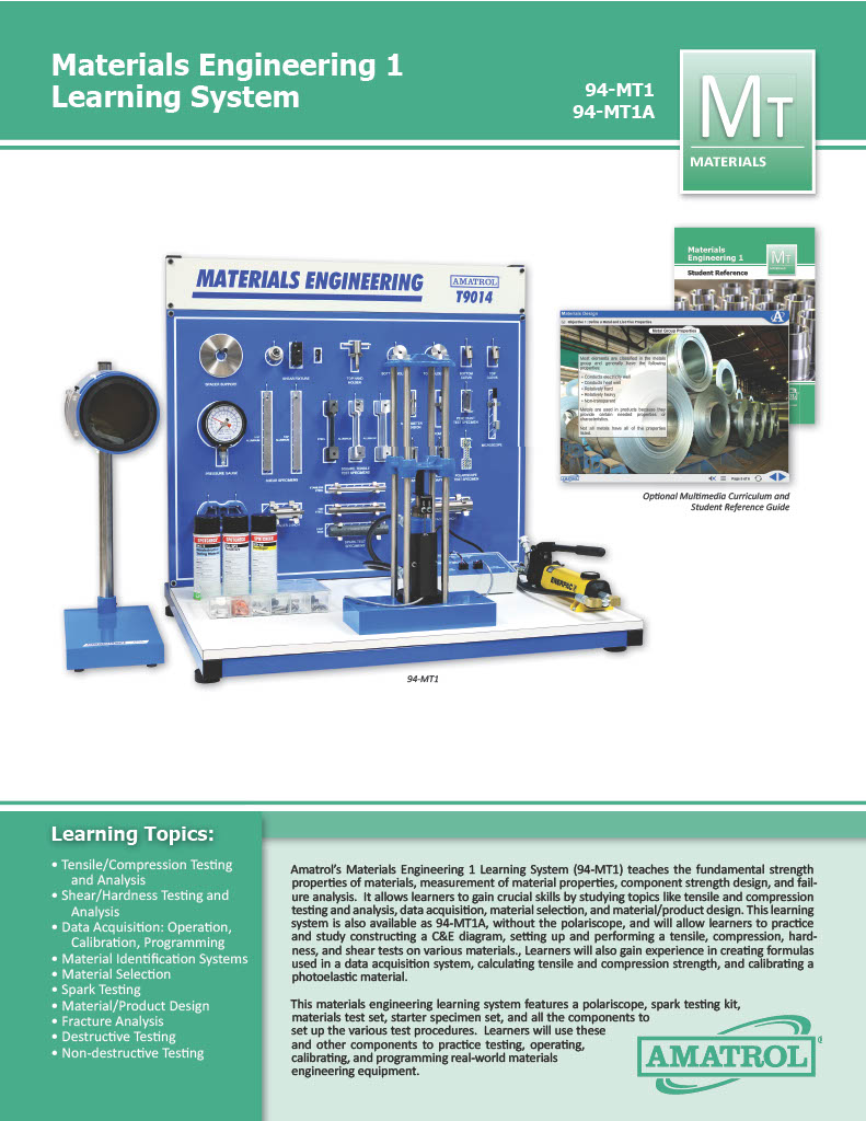 Amatrol Materials Engineering Trainer 94-MT1