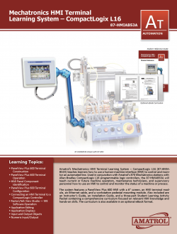 Amatrol Mechatronics HMI Terminal Training 87-HMIAB53A