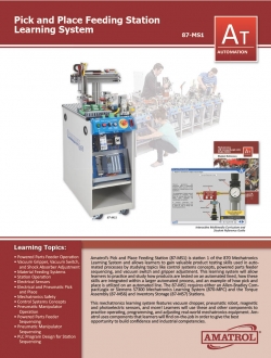 Amatrol Mechatronics Pick and Place Feeding 87-MS1