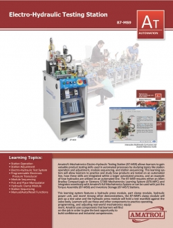 Amatrol Electro-Hydraulic Training Station 87-MS9