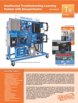 Amatrol Geothermal Troubleshooting Trainer with Desuperheater