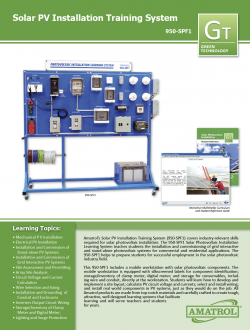 Amatrol Solar Installation Technician Training