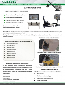 Electric Rope Shovel Personal Simulator